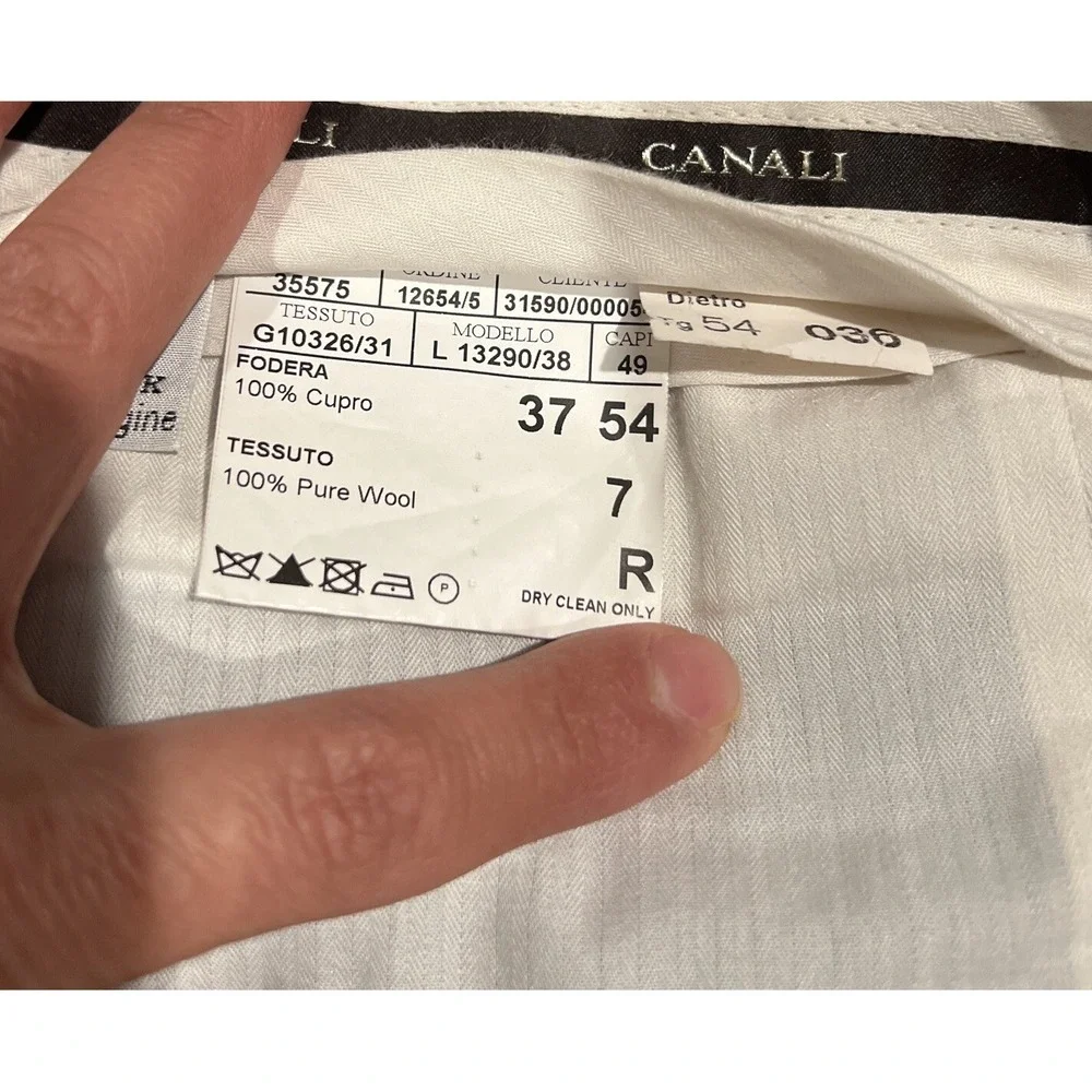 CANALI ITALY mens dress pants Predated Front 100% Wool  Size 54R